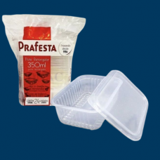 Pote Retangular 350ML com Tampa PraFesta